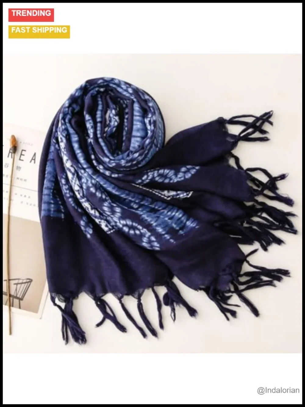 Tie Dye Scarf Lightweight Cotton Boho Shawls Travel Wrap